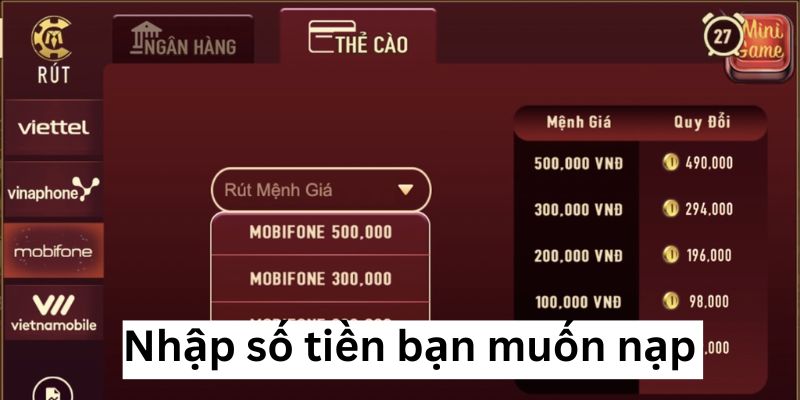Nạp tiền st666 - Quy trình nhanh gọn và những lưu ý quan trọng 2 Nhập số tiền bạn muốn nạp